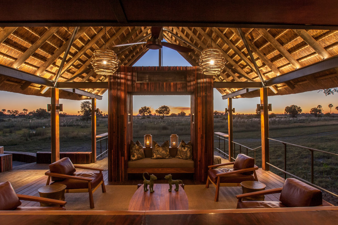 African Safari - Chitabe Camp looking out from the bar - Botswana